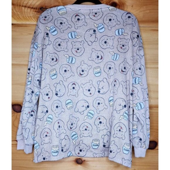 Disney Winnie The Pooh Lightweight Pajama Top Women’s L Long Sleeve Pj Top - Picture 5 of 9